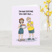 Funny 70th Birthday Kaart (Gele Bloem)