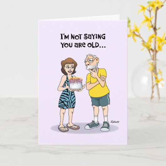 Funny 70th Birthday Kaart (Gele Bloem)