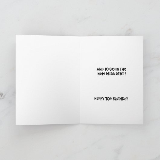 Funny 70th Birthday Kaart (Binnen)
