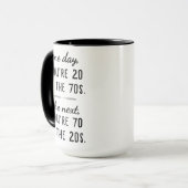 Funny 70th Birthday Mug – Custom Name & Year Gift Mok (Voorkant links)