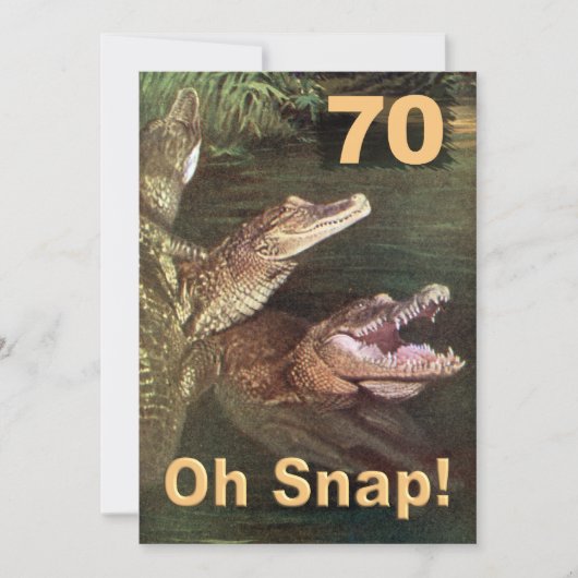 Funny 70th Birthday Party Invitations Kaart (Voorkant)