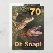 Funny 70th Birthday Party Invitations Kaart (Voorkant / Achterkant)