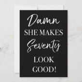 Funny 70th Birthday Party Kaart (Voorkant)