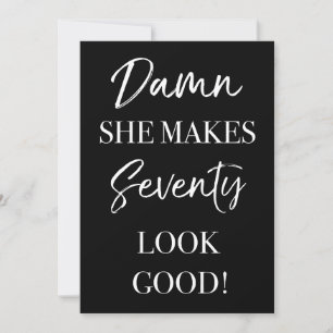 Funny 70th Birthday Party Kaart