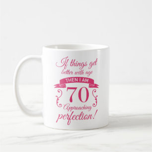 Funny 70th Birthday 'Perfection' Koffiemok