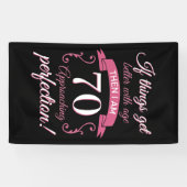 Funny 70th Birthday 'Perfection' Spandoek (Horizontaal)