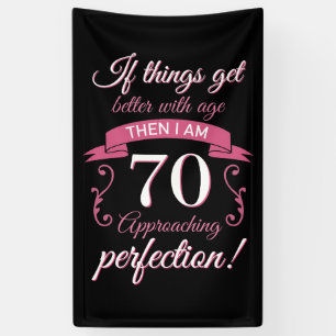 Funny 70th Birthday 'Perfection' Spandoek