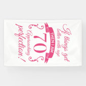 Funny 70th Birthday 'Perfection' Spandoek (Horizontaal)