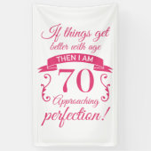 Funny 70th Birthday 'Perfection' Spandoek (Verticaal)