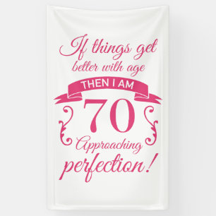 Funny 70th Birthday 'Perfection' Spandoek