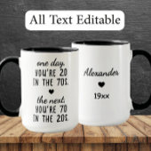 Funny 70th Birthday Personalized Mug - Age Humor Mok
