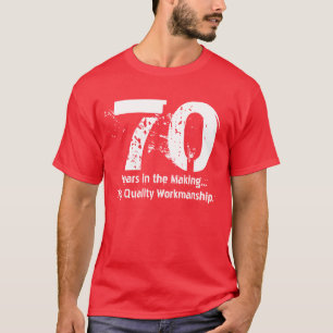 Funny 70th Birthday Quality Workmanship A5 T-shirt