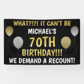 Funny 70th Birthday (Recount) Spandoek (Horizontaal)