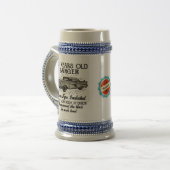 Funny 70th Birthday Retro Car Banger Add Name Date Bierpul (Voorkant links)