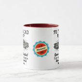 Funny 70th Birthday Retro Car Banger Add Name Date Mok (Midden)