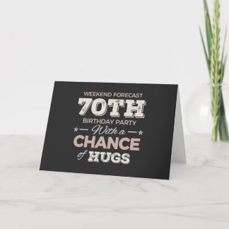 Funny 70th birthday sayings kaart