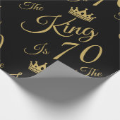 Funny 70th Birthday voor mannen Cadeaupapier (Hoek)