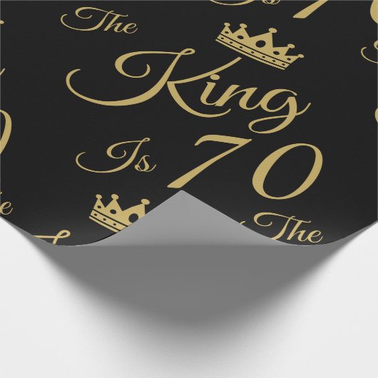 Funny 70th Birthday voor mannen Cadeaupapier (Hoek)