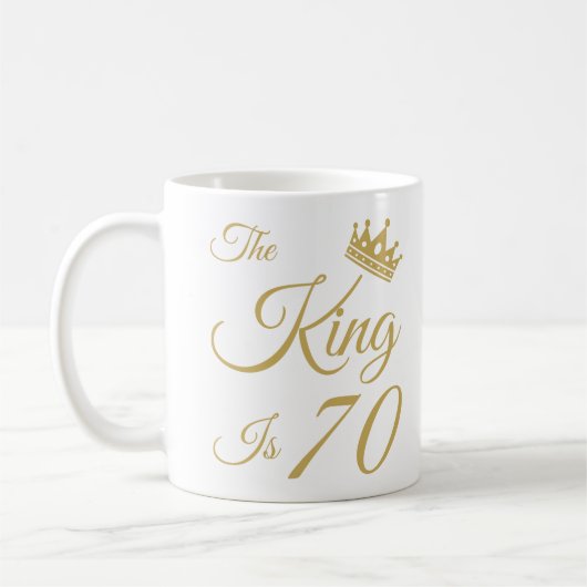 Funny 70th Birthday voor mannen Koffiemok (Links)