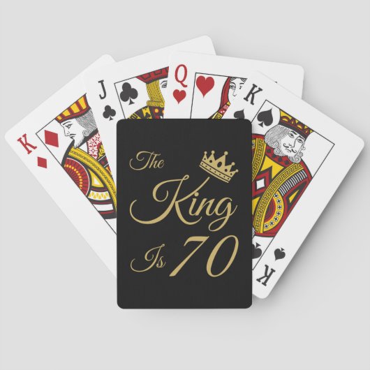 Funny 70th Birthday voor mannen Pokerkaarten (Achterkant)
