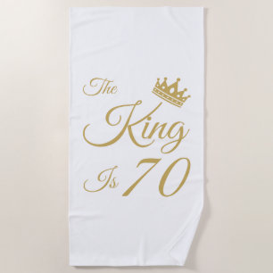 Funny 70th Birthday voor mannen Strandlaken
