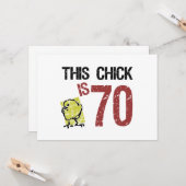 Funny 70th Birthday voor vrouwen Kaart (Voorkant / Achterkant in situ)