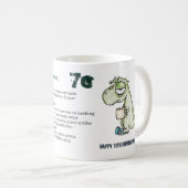 Funny 70th Personalized 'Toen ik jouw leeftijd was Koffiemok (Voorkant rechts)