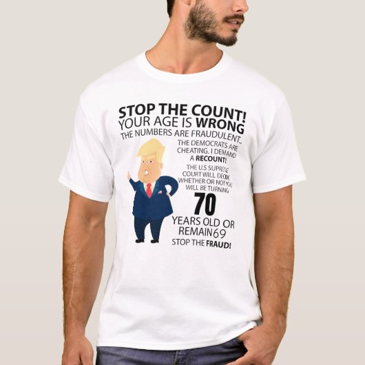 Funny 70th Year Birthday Present Happy Birth year T-shirt (Voorkant)