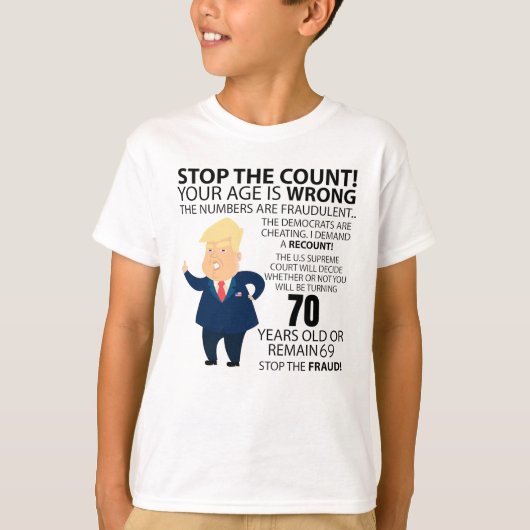 Funny 70th Year Birthday Present Happy Birth year T-shirt (Voorkant)