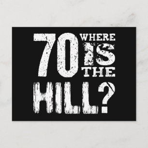 Funny 70th Year Birthday Save the Date V05F Aankondigingskaart