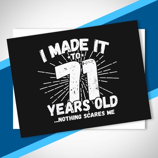Funny 71st Birthday Quote Sarcastic 71 Year Old Briefkaart