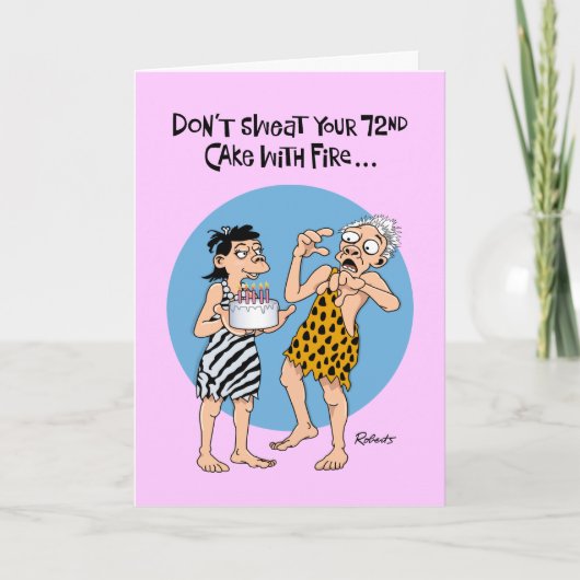 Funny 72e verjaardag kaart (Voorkant)