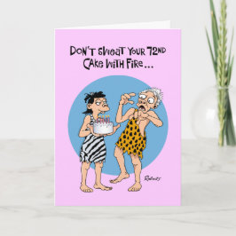 Funny 72e verjaardag kaart