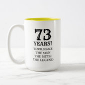 Funny 73rd Birthday 2 tone mok gift idee voor hem (Links)