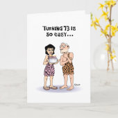 Funny 73rd Birthday Wenskaart Kaart (Gele Bloem)