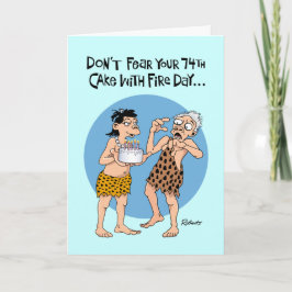Funny 74th Birthday Kaart