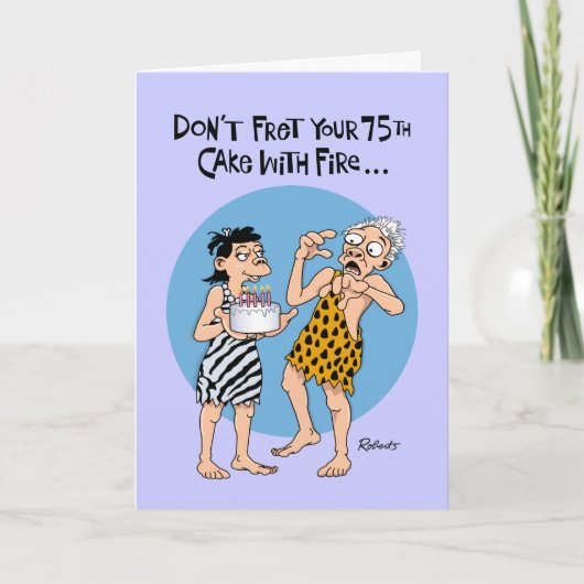 Funny 75th Birthday Card for Men Kaart (Voorkant)