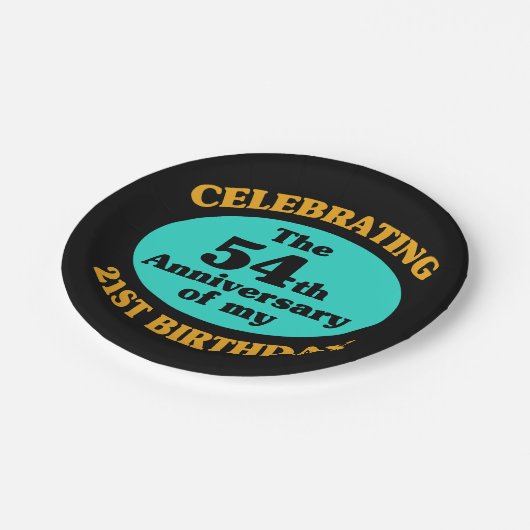 Funny 75th Birthday Gag Gift Papieren Bordje (Gekanteld)