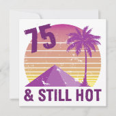 Funny 75th Birthday Hot Kaart (Voorkant)