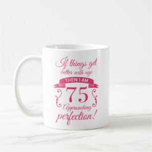 Funny 75th Birthday 'Perfection' Koffiemok