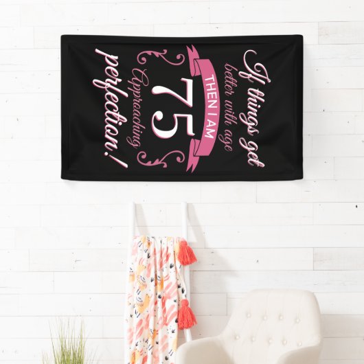Funny 75th Birthday 'Perfection' Spandoek (Insitu)