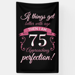 Funny 75th Birthday 'Perfection' Spandoek