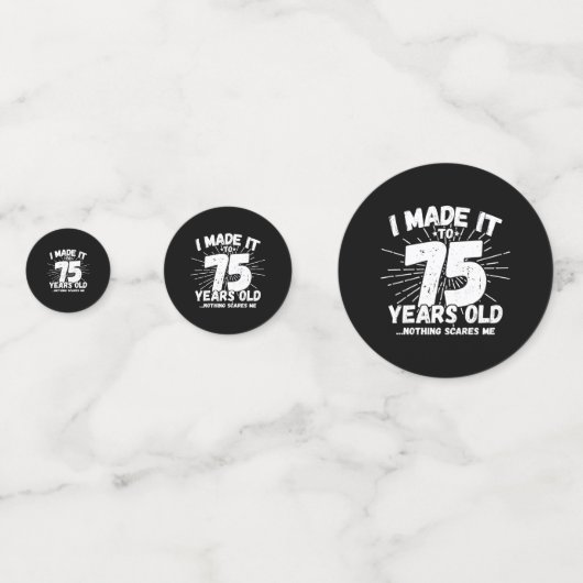 Funny 75th Birthday Quote Sarcastic 75 Year Old Confetti (Achterkanten)