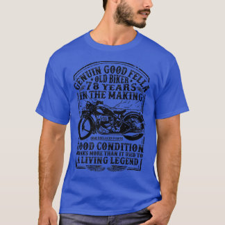 Funny 78 jaar oude bierkerretro Style Classic Moto T-shirt