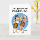 Funny 79th Birthday Kaart (Gele Bloem)