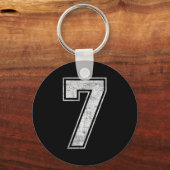Funny 7 Number Seven Graphic Group Halloween Birth Sleutelhanger (Voorkant)