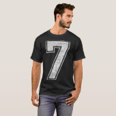 Funny 7 Number Seven Graphic Group Halloween Birth T-shirt (Voorkant volledig)