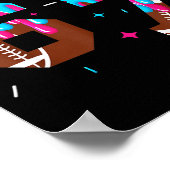 Funny 7 Year Old Birthday Football Ice Cream Drip Poster (Hoek)