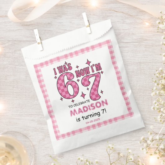 Funny 7th Birthday | “I Was 6, Now 7” Party Bedankzakje (Geknipt)