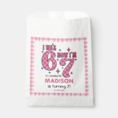 Funny 7th Birthday | “I Was 6, Now 7” Party Bedankzakje (Voorkant)